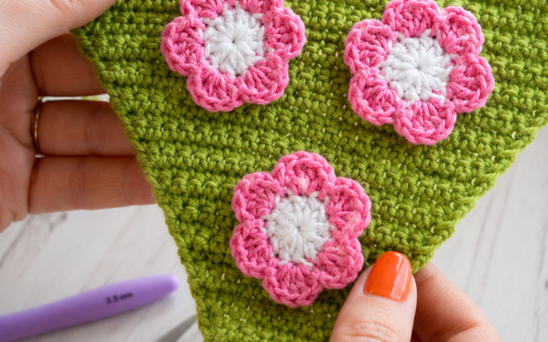 how to crochet flower bunting