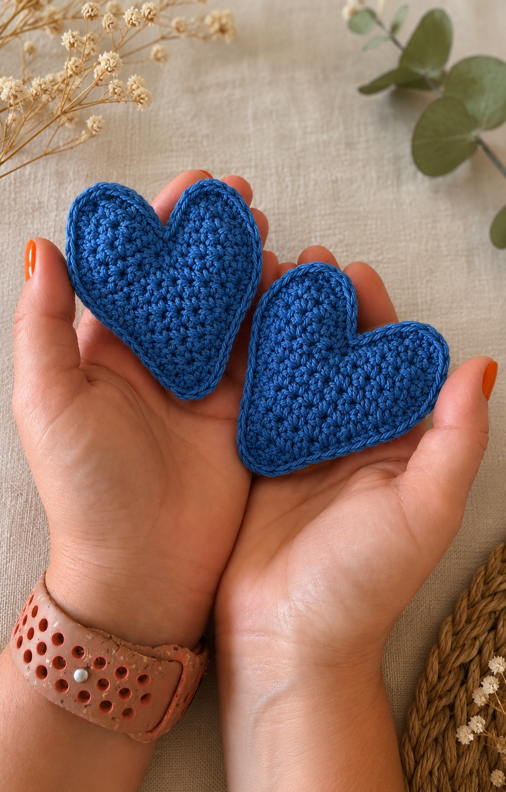free crochet pattern: compassion memory hearts