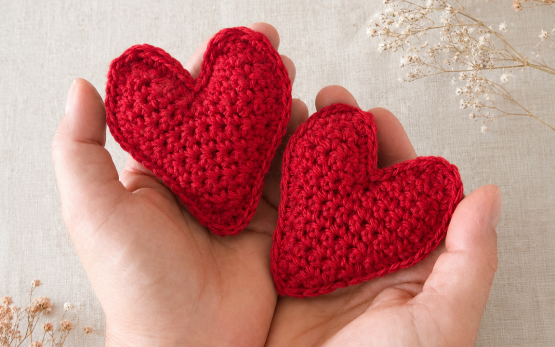 free crochet pattern: compassion memory hearts